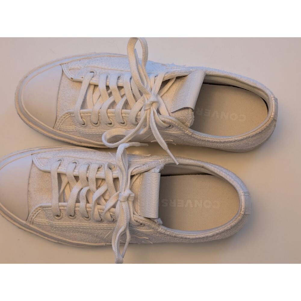 Converse Star Player 76 Low Top White Textured Sneakers - Mens 7 Womens 8.5 - Picture 4 of 11